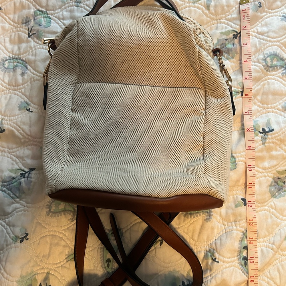 Stylish Cream and Brown Backpack